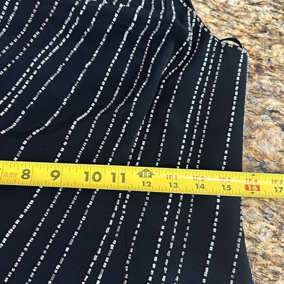 Zola Evening Vintage Black Beaded Sleeveless Top Size 6 - Picture 8 of 8
